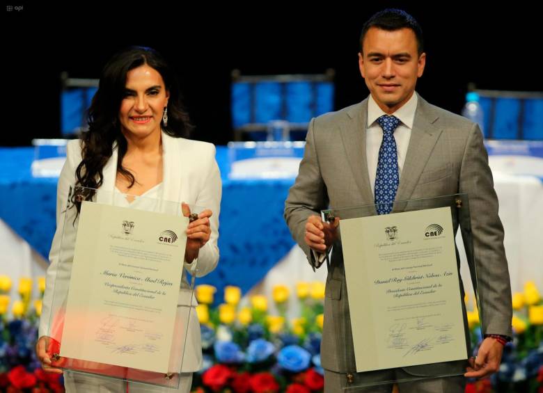 Abad y Noboa representan la tensión política que se enfrentará en las urnas en febrero. FOTO Gobierno de Ecuador