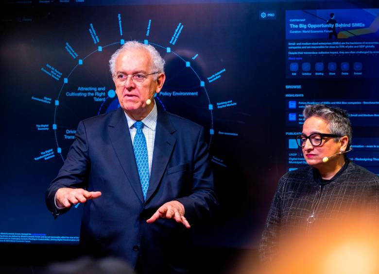 El ministro de Hacienda, José Antonio Ocampo, participa en la reunión del Foro Económico Mundial 2023. FOTO tomada de WEF