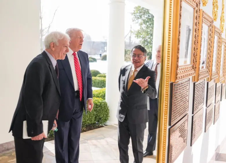 El presidente de Estados Unidos, Donald Trump, y Gustavo Petro, presidente de Colombia. Foto: Presidencia.