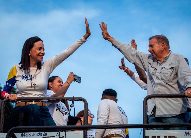 María Corina Machado, líder opositora de Venezuela y Edmundo González Urrutia. FOTO CORTESÍA