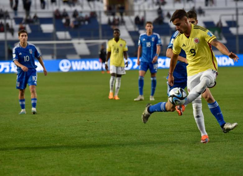 Tomás Ángel fue de los jugadores más destacados de la Selección Colombia Sub-.20 durante el Mundial de Argentina. FOTO cortesía fcf