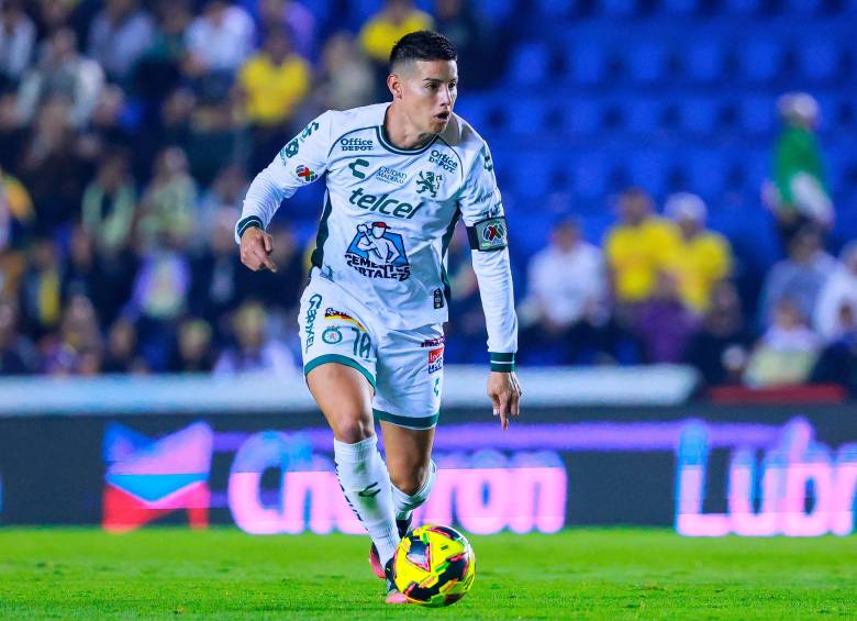 James suma 33 partidos con León de México. En ellos, acumula cinco goles y ocho asistencias. Es el club donde ha tenido más minutos en cancha en los últimos años, con 2.131 minutos disputados. FOTO GETTY