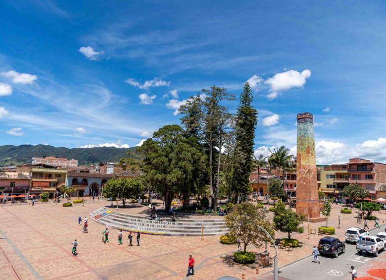 Parque principal de El Carmen de Viboral. FOTO: Gobernación de Antioquia