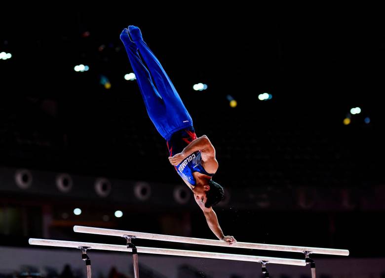 El gimnasta colombiano Ángel Barajas ganó medalla de plata en los Juegos Olímpicos París 2024. Foto: GETTY 