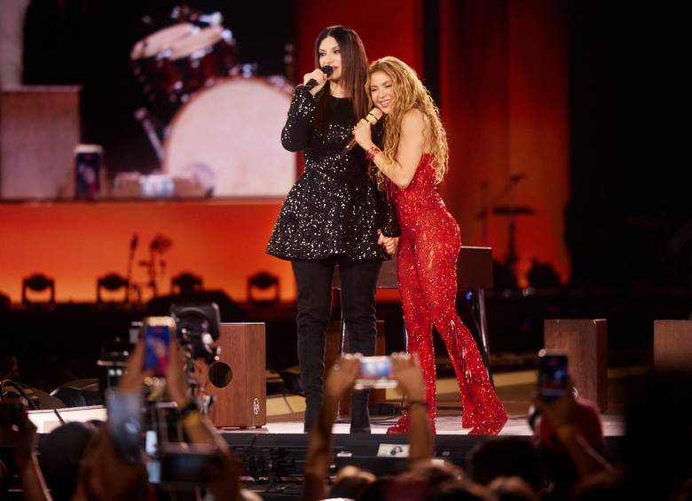 Laura Pausini fue la primera invitada a esta residencia de Shakira en Madrid. FOTO Cortesía Nicolás Gerardin