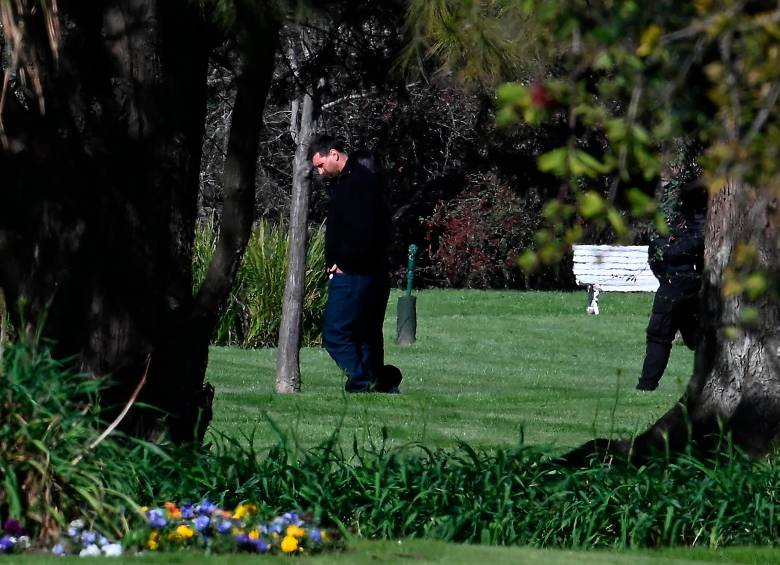 Lionel Messi en el funeral de su padre. FOTO: GETTY