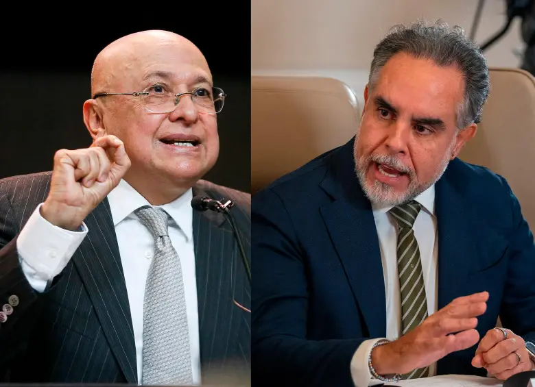 Un chat de ministros dejó en evidencia las diferencias entre el jefe de la cartera de Justicia, Eduardo Montealagre; y el ministro del Interior, Armando Benedetti. FOTOS: Presidencia