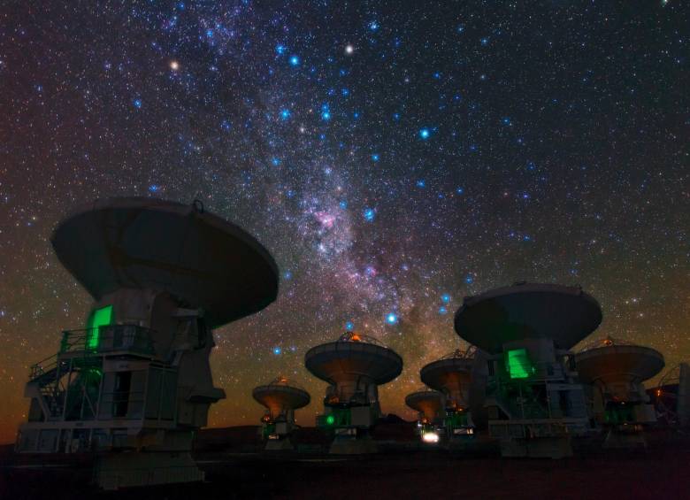 Este es el Atacama Large Millimeter Array (ALMA) un observatorio compuesto de 66 radiotelescopios repartidos a una distancia que alcanza 16 kilómetros. Está ubicado en Chile. FOTO CORTESÍA 