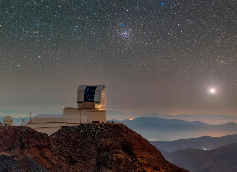 Observatorio Vera C. Rubin de NSF–DOE, ubicado en Cerro Pachón, en la Región de Coquimbo, en Chile. FOTO cortesía Observatorio Vera C. Rubin de NSF–DOE
