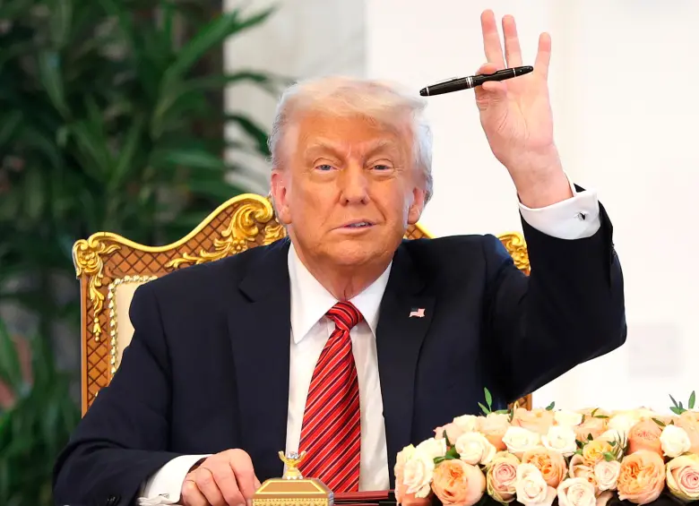 El presidente de EE. UU., Donald Trump, celebró la aprobación en la Cámara de su proyecto de presupuesto. FOTO Getty