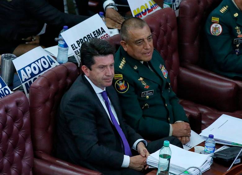 Debate de moción de censura en la Cámara de Representantes contra el ministro de Defensa Diego Molano por el operativo en Putumayo del 28 de marzo. FOTO: Colprensa