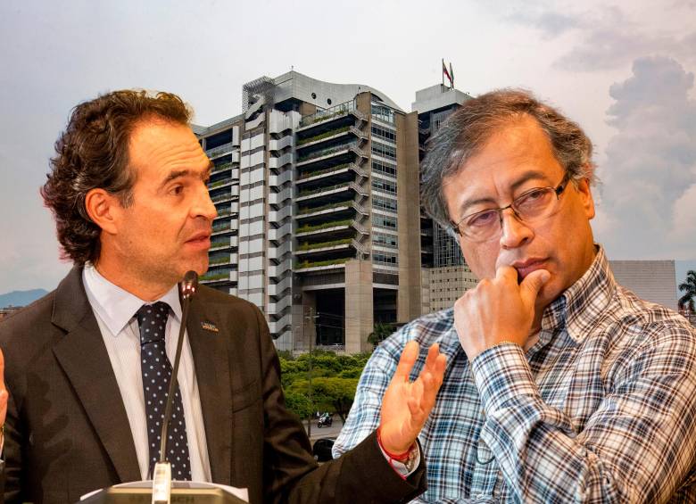 El alcalde Federico Gutiérrez le reclamó al presidente Gustavo Petro por la negligencia del gobierno para honrar sus pagos de subsidios de energía y la opción tarifaria. FOTOS Archivo y Cortesía