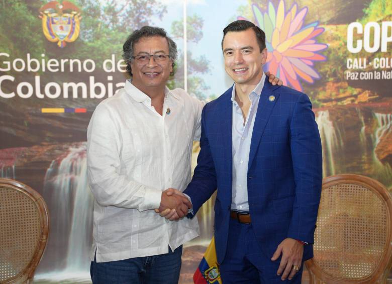 El presidente de Colombia, Gustavo Petro, dejó la puerta abierta para un diálogo con su homólogo ecuatoriano Daniel Noboa, tras la confrontación arancelaria. FOTO: Colprensa