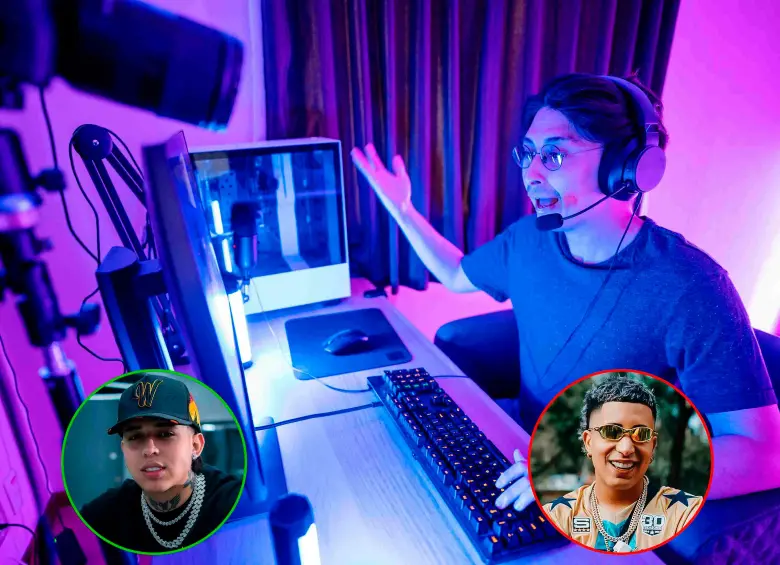El streaming en vivo se consolida como una de las industrias más dinámicas del ecosistema digital. En la izquierda está WestCol y a la derecha, Mr. Stiven, los streamers colombianos más populares. FOTO: GETTY Y CORTESÍA