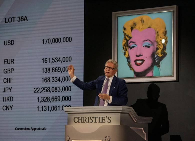 Un comprador desconocido pagó 195,04 millones de dólares por la obra del artista Andy Warhol. FOTO: EFE