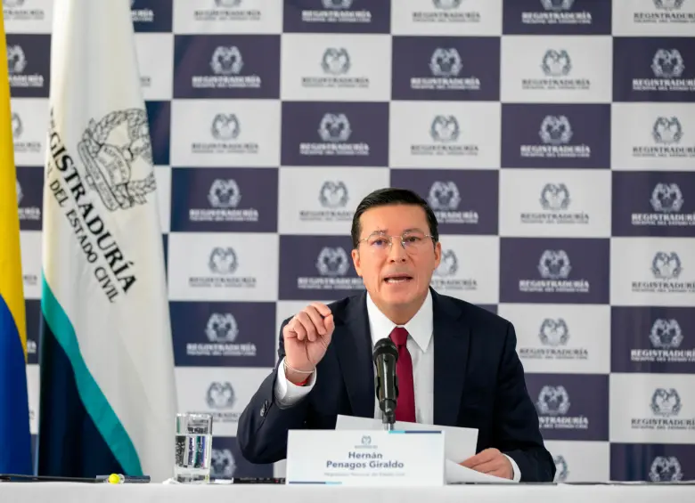 Hernán Penagos, registrador nacional del Estado Civil. FOTO: CORTESÍA DE LA REGISTRADURÍA.