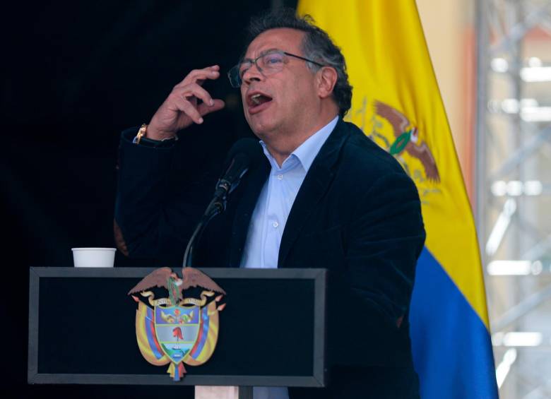 El presidente Gustavo Petro se refirió al metro capitalino en la clausura de la Feria de las Economías para la Vida. FOTO: Colprensa