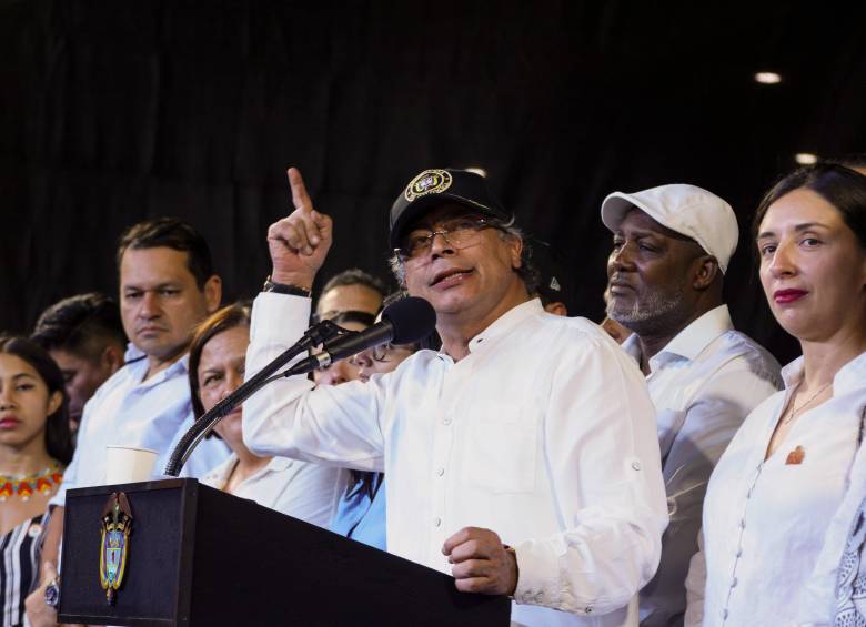 El presidente Gustavo Petro en un evento en Cali.