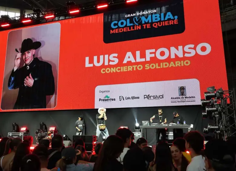 Luis Alfonso, fue uno de los organizadores del evento con la Alcaldía de Medellín, Presentes Corporación y Pérsival Producciones. Decenas de entidades públicas y privadas también apoyaron esta Gran Donatón. Foto: Cortesía. 
