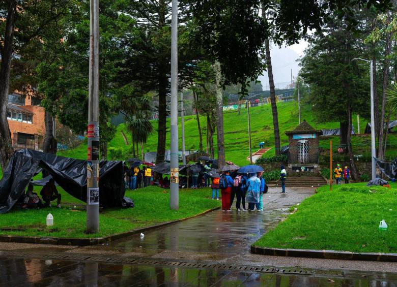 La comunidad también ha estado ubicada, sin éxito, en el Parque Nacional, en Bogotá. Foto: Secretaría de Gobierno de Bogotá.