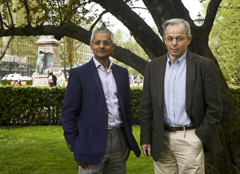 Los químicos británicos Shankar Balasubramanian (izquierda) y David Klenerman (derecha), ganadores del Princesa de Asturias 2026. FOTO AFP