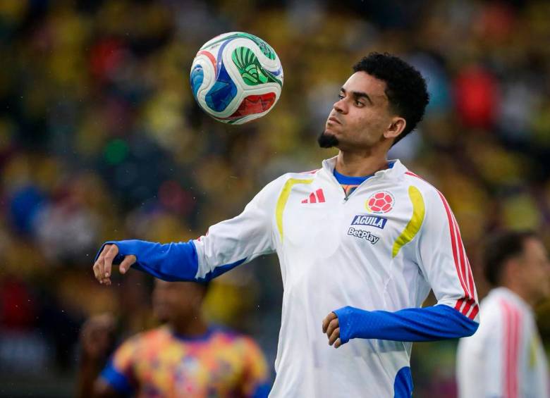 El extremo guajiro Luis Díaz suma 22 celebraciones con el seleccionado nacional. De ellos, 14 han sido en la era Néstor Lorenzo. Foto: Colprensa 