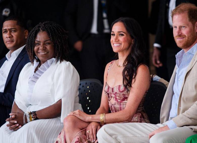 La vicepresidenta Francia Márquez junto a Meghan Markle y el príncipe Harry. Foto: Colprensa