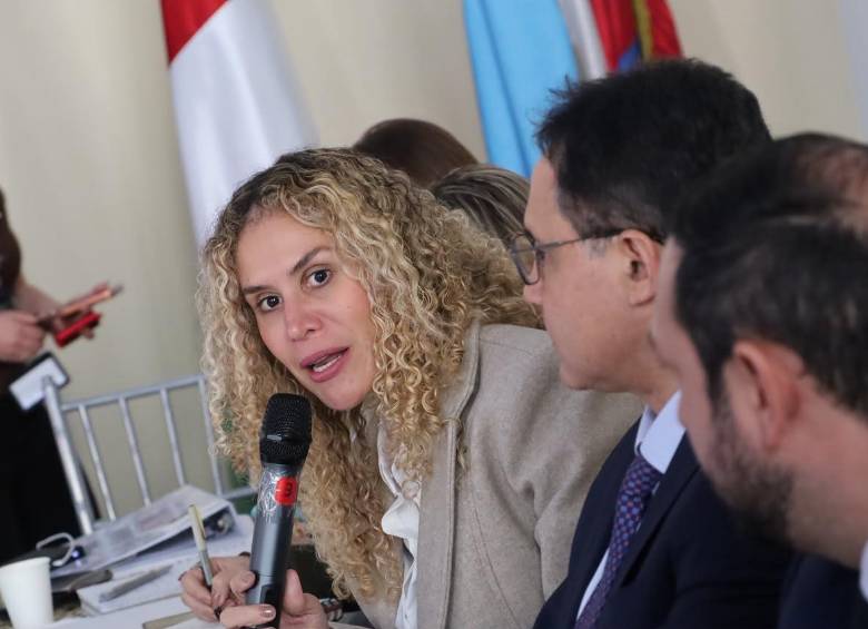 La ministra del Trabajo, Natalia López, aseguró que se activaron medidas para gestionar $5 billones para cumplir con los pagos de pensiones los dos últimos meses del 2026. FOTO: (Colprensa-Prensa Senado).