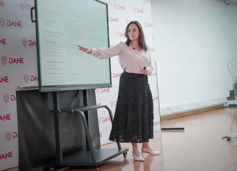 La directora del Dane, Piedad Urdinola, reveló las cifras de pobreza multidimensional. FOTO DANE