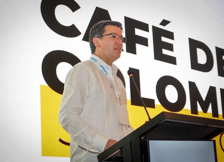 Germán Bahamón, gerente de la Federación Nacional de Cafeteros (FNC), durante la 89 Cumbre Cafetera, realizada en Cartagena. Foto: Cortesía Analdex