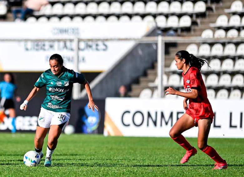 Leidy Lorena Cobos Garzón fue una de las protagonistas de Cali en el debut en Copa Libertadores. FOTO: Tomada de X @CONMEBOL