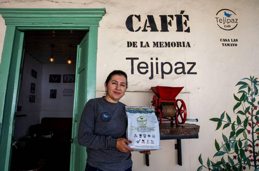 Claudia Milena Giraldo lidera TejiPaz, una organización que hoy reúne a más de 1.000 familias campesinas del Oriente antioqueño. Foto: Julio César Herra