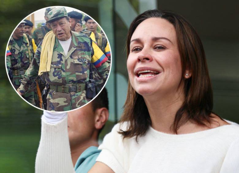 María Claudia Tarazona señaló que un hijo de Tirofijo y relacionado con una ex congresistas de Comunes fue quien dio la orden material para que se ejecutara el asesinato de Miguel Uribe Turbay. Fotos: Colprensa y Manuel Saldarriaga