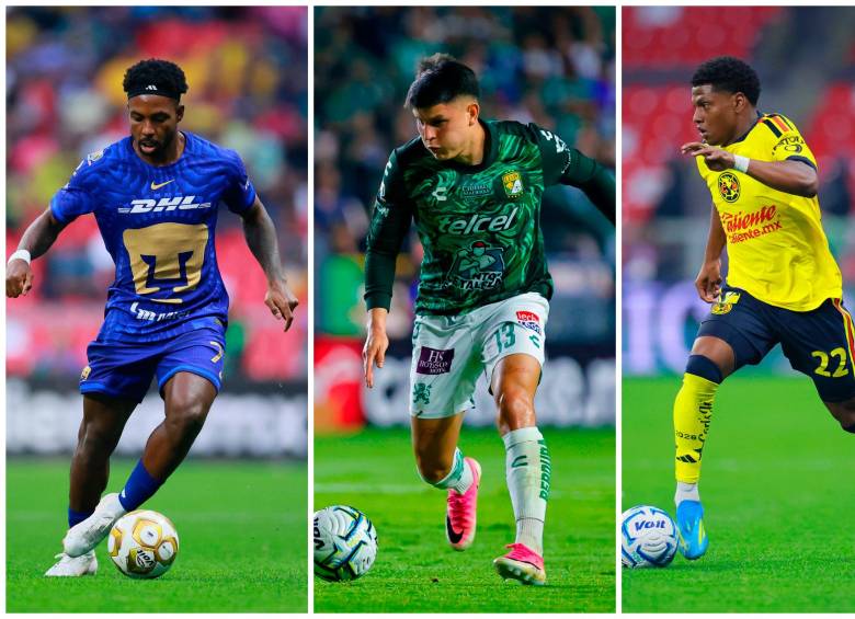 Álvaro Ángulo (izquierda), Daniel Arcila (centro) y Óscar Perea (derecha), son tres de las figuras criollas en el fútbol mexicano. Los 3 están convocados para esta fecha FIFA FOTO GETTY