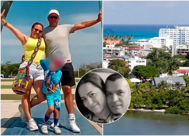 Tito Nelson Martínez Hernández, Viviana Andrea Canro Zuluaga y Kevin Mathías Martínez, su hijo de cuatro años; fueron hallados sin vida en la habitación 404 del Hotel Portobelo Convention el 11 de julio. FOTOS: tomadas de redes sociales y EL COLOMBIANO 