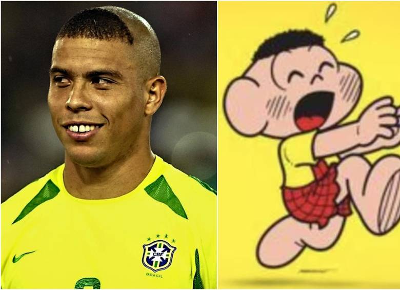 Ronaldo Nazario en el Mundial de 2002. FOTO: GETTY Y REDES SOCIALES