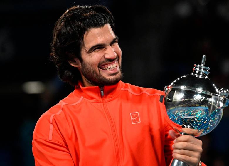 Carlos Alcaraz, vencedor en Tokio, es actualmente el número tres del tenis mundial. FOTO AFP