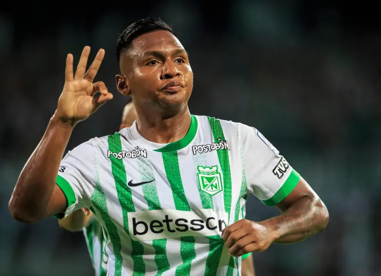 Alfredo Morelos llegó a Atlético Nacional en junio del 2024. Es una de las figuras del cuadro verde, dirigido por Javier Gandolfi. FOTO: Juan Antonio Sánchez