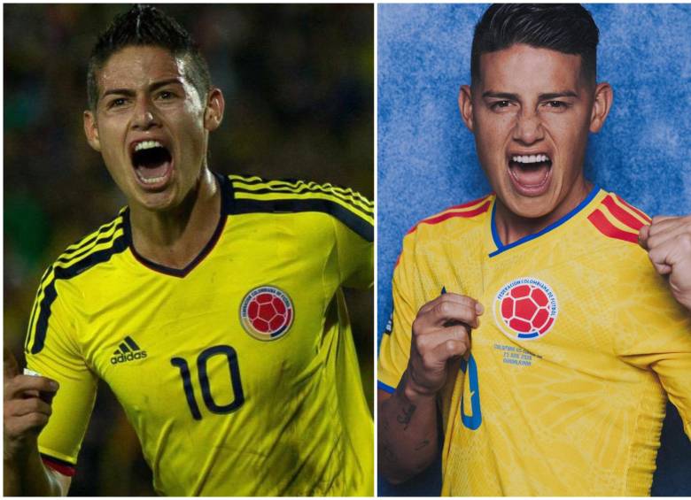 James Rodríguez pasó de vestir la camiseta número 5 en su debut contra Bolivia a cerrar su ciclo frente a Suiza como el futbolista con más presencias en la historia de la Selección Colombia. FOTO: Tomada de las redes sociales de @jamesdrodriguez y Fifa