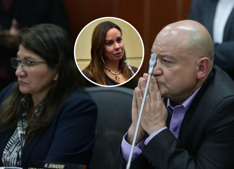 Sandra Ramírez y Julián Gallo, excongresistas del Partido Comunes, estuvieron entre aquellos que rechazaron las declaraciones de Tarazona. Foto: Colprensa.