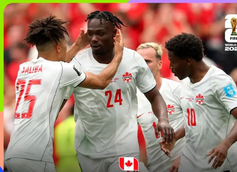 El seleccionado de Canadá se unió a Estados Unidos y México como los anfitriones que clasificaron a 16avos de final. Foto: tomada del x de @FifaWorldCup
