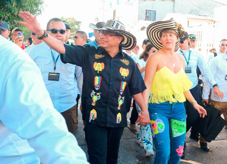 El presidente Gustavo Petro y su esposa, Verónica Alcocer,