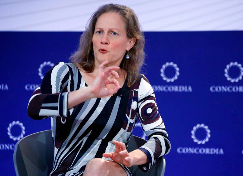 Olivia White, de Mckinsey Institute, dictó la conferencia: “Sin dinero no hay juego: Latam necesita revertir la tendencia inversora” ante los empresarios que asistieron al CEC de la Andi. FOTO Getty