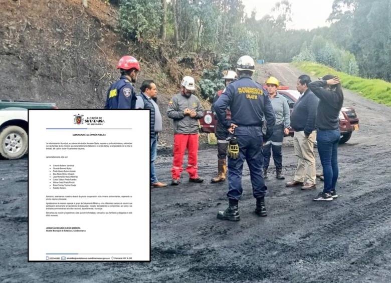 Las autoridades confirmaron las identidades de los nueve mineros que fallecieron luego de quedar atrapados en un socavón en Sutatausa, Cundinamarca. Fotos: Redes sociales y Alcaldía Sutatausa
