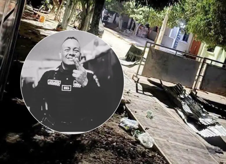 El subintendente Algemiro Rodelo Canchila perdió la vida en ataque con drones en Curumaní, Cesar. Foto: redes sociales