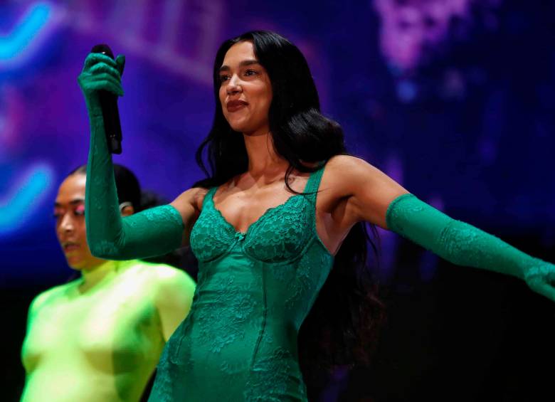 Dua Lipa estuvo en concierto en Colombia en 2022. FOTO: Colprensa