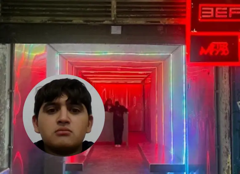 Entrada del bar Before Club y el estudiante de la Universidad de los Andes Jaime Esteban Moreno Jaramillo, quien fue brutalmente golpeado la madrugada del 31 de octubre. Fotos: Google - cortesía