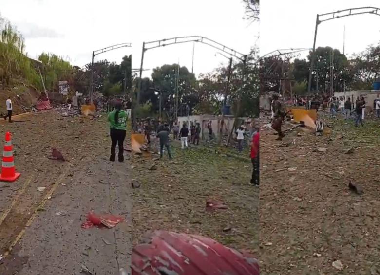 La explosión ocurrida en jurisdicción de los municipios de La Sierra y Patía dejó graves daños en la infraestructura. Foto: Captura videos ciudadanos