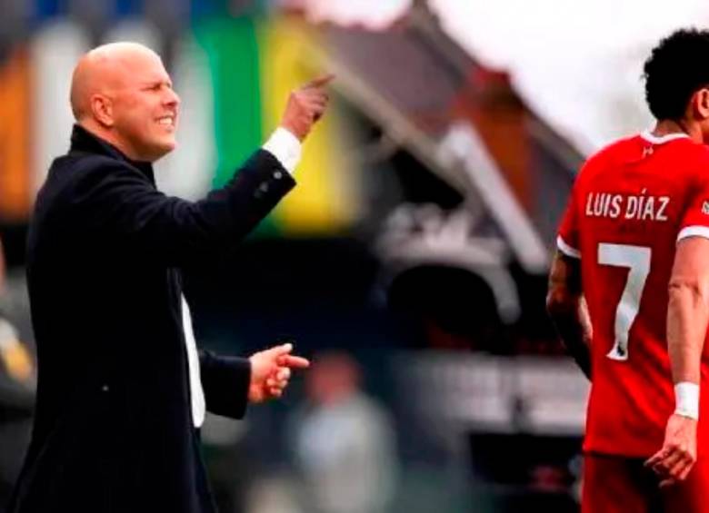 El entrenador neerlandés Arne Slot ayudó a Luis Díaz a firmar la mejor temporada goleadora de su carrera: suma 17 goles y 8 asistencias. FOTO: GETTY