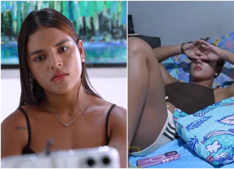 Katiuska luego de enterarse de que fue expulsada del Desafío. Las cámaras la grabaron triste en su cama. FOTO: Captura video de redes sociales Caracol TV